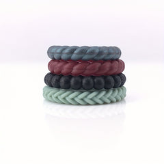 4 Pack Casual Silicone Rings for Women and Men