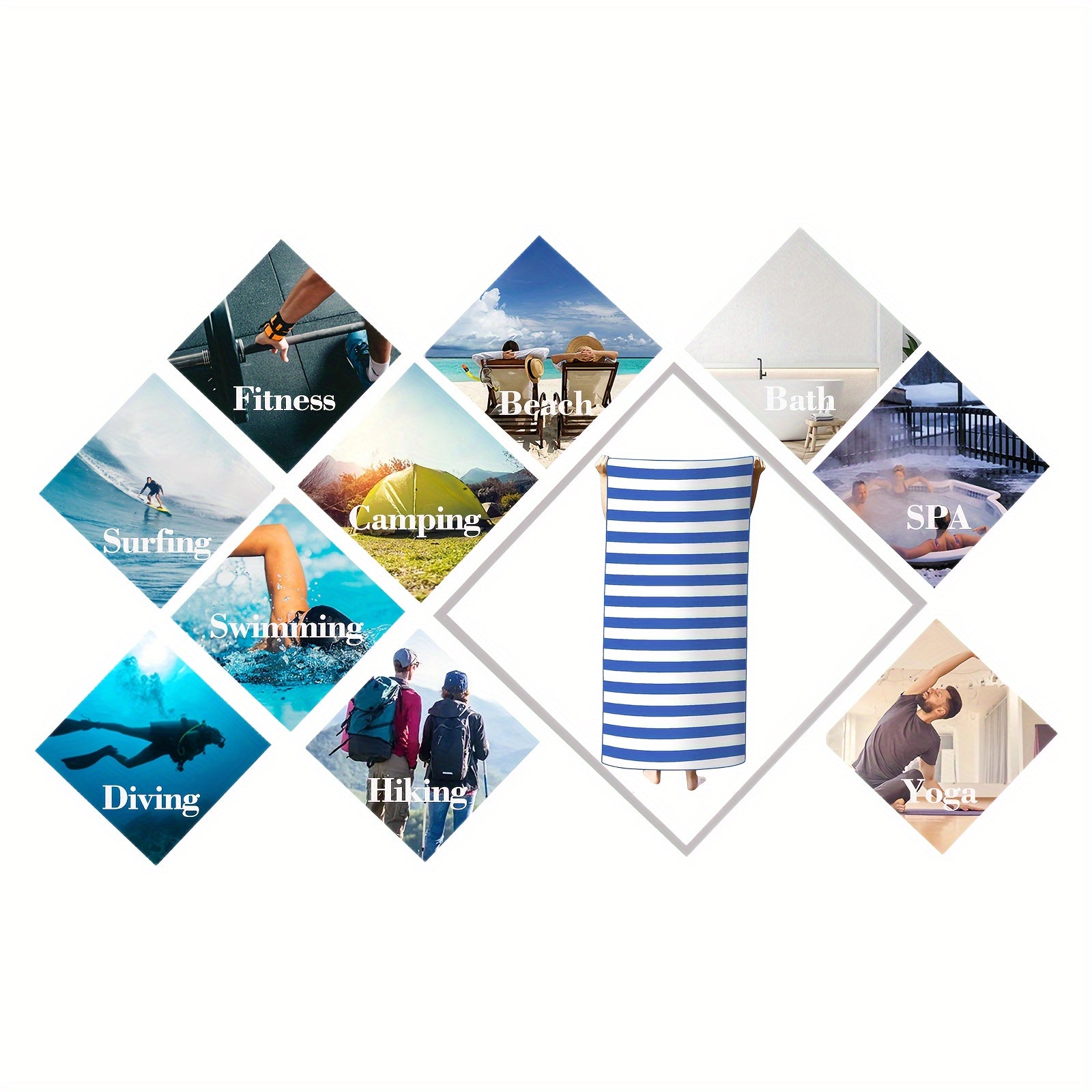 Soft Microfiber Towel for Camping Sports Fitness Travel