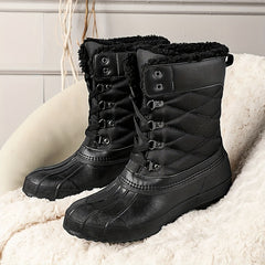 Women's Warm Snow Boots Waterproof Lace Up Walking Boots