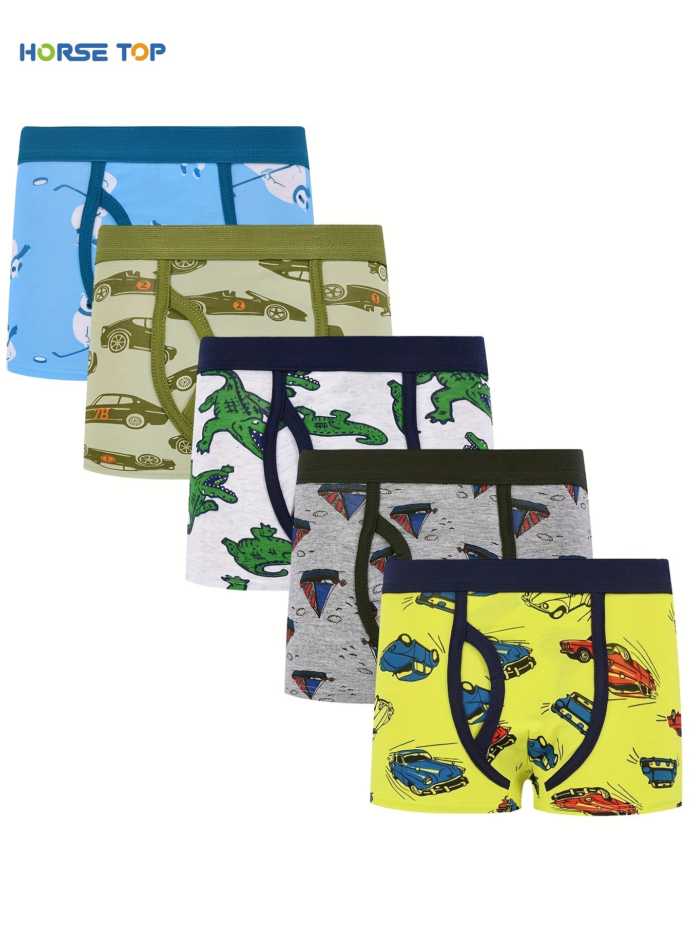 Boys' Pattern Boxer Briefs 5 Pack
