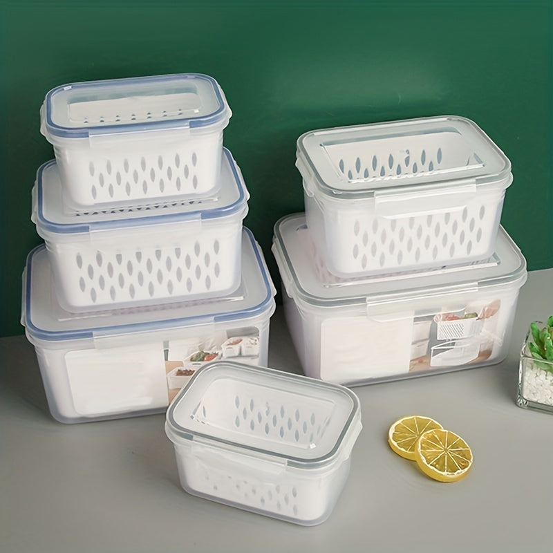Fresh Keeping Box Refrigerator Food Sub Box With Drain Basket