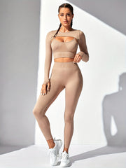 3pcs Yoga Set Sports Bra Top & Leggings Suit Women's Activewear