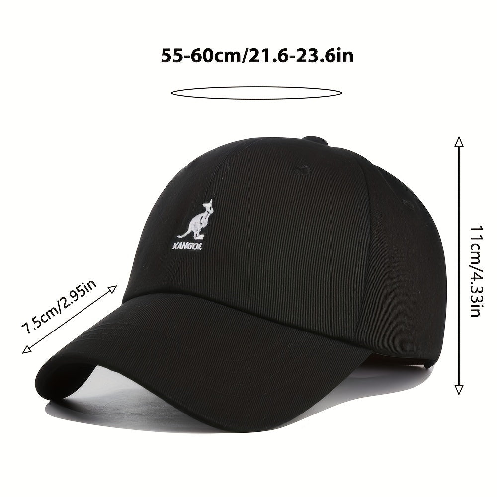 1pc Unisex Animal Embroidered Plain Baseball Cap for Couple Dad