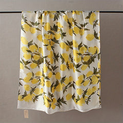 Lemon Print Scarf Boho Shawl Bandana