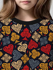 Girls Boys Creative Pattern Sweatshirt Pullover Spring Fall Sports Gift