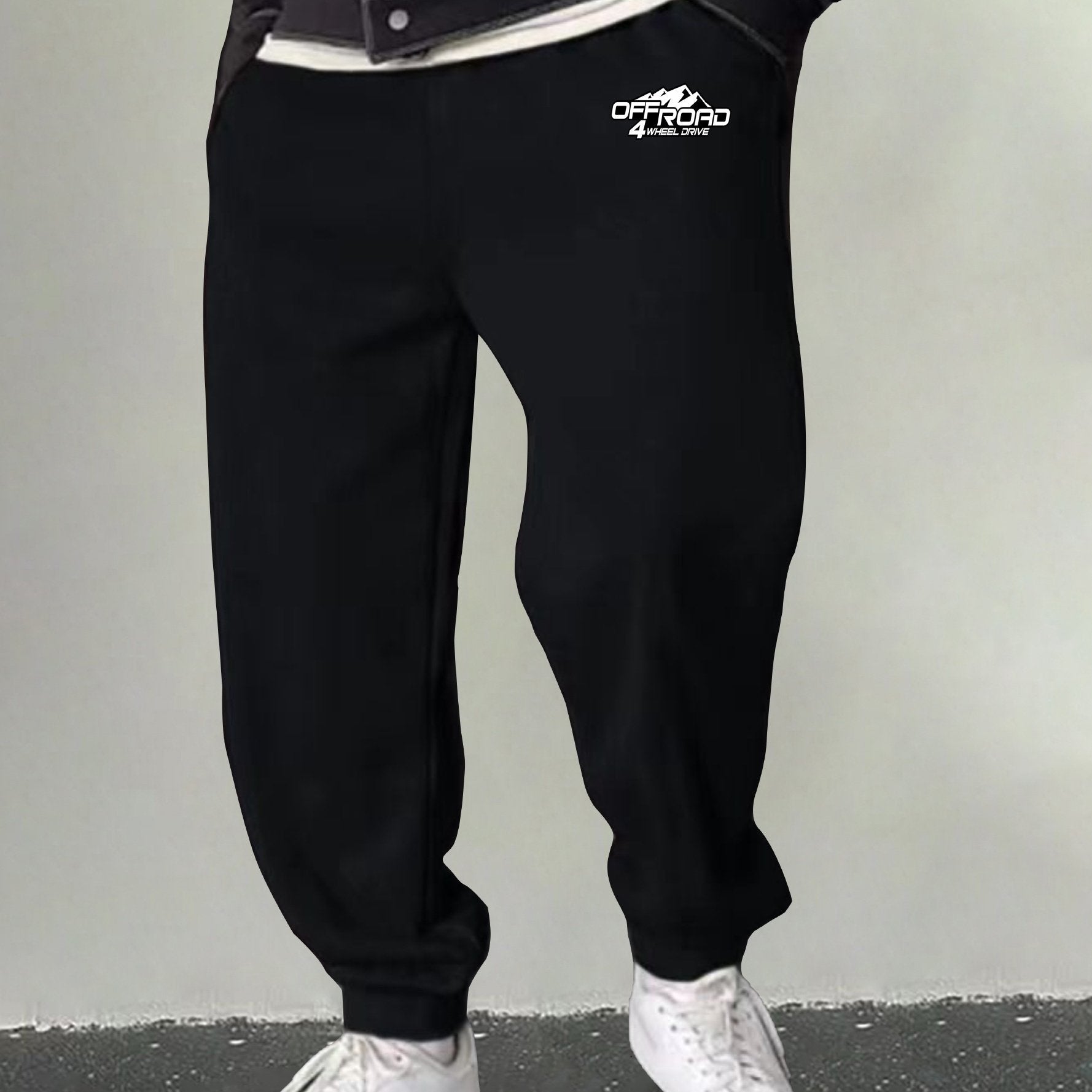 Men's Off Road Print Sweatpants Drawstring Loose Pants