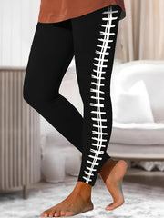 Rugby Print Fitness Gym Sports Leggings High Waist Yoga Workout Running Tight