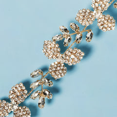 Golden Crystal Tiara Rhinestone Bridal Headband