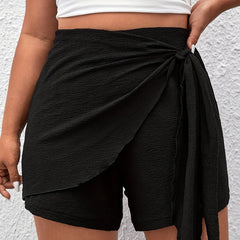 Wide Leg Wrap Casual Shorts
