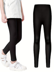 Girls Athletic Leggings Elastic Waist Casual Pants Kids Spring Summer Clothes