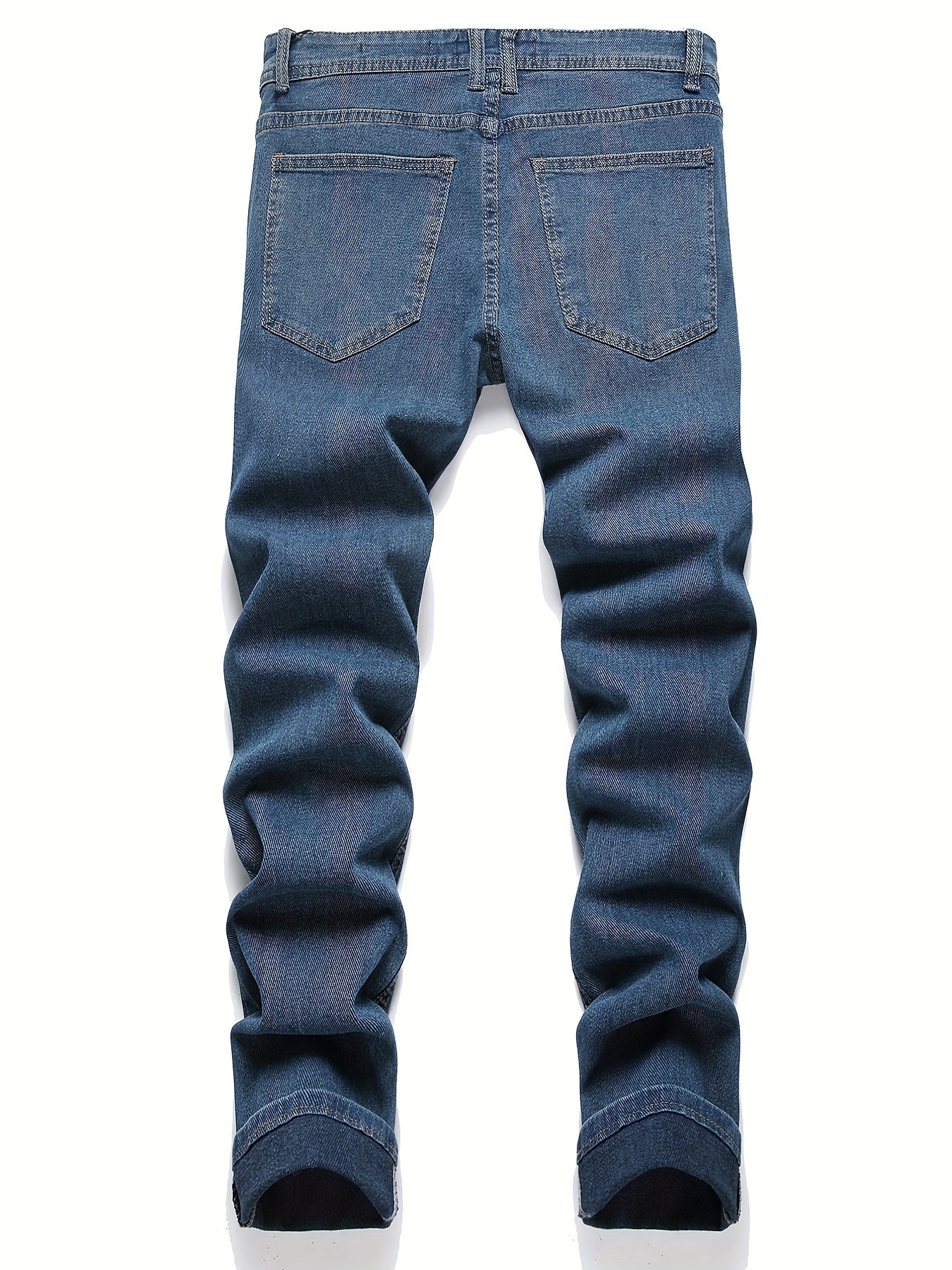 Classic Slim Fit Jeans Mens Casual High Stretch Denim Pants