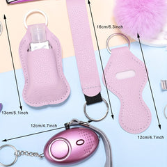 9pcs Women's Safety Keychain Set with Personal Alarm Window Breaker Accessories