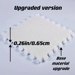 12pcs Plush Puzzle Foam Floor Mat Bay Window Mat Seat Mat