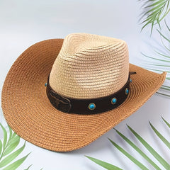 Stripe Cowboy Hat Stylish Sun Hat For Men