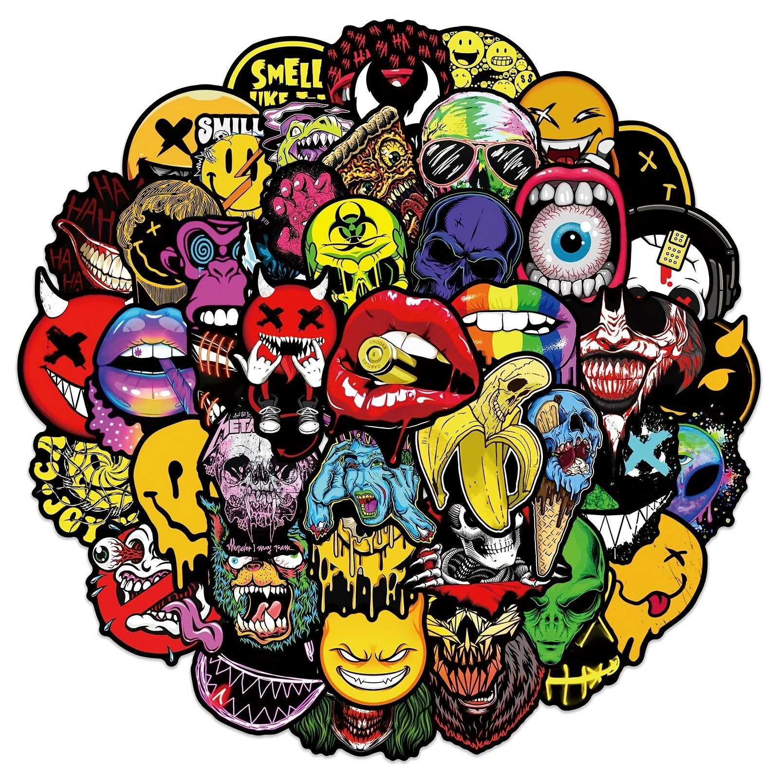 50PCS Horror Stickers Halloween Waterproof Vinyl Decals