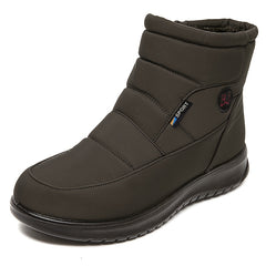 Plush Lined Snow Boots Waterproof Anti Slip Flat Warm Shoes