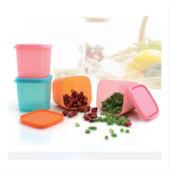 Portable Plastic Mini Foods Jars With Cover Seasoning Storage Container