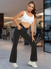 V-Cut Waist Yoga Pant Butt Lifting High Stretch With Pocket Yoga Leggings