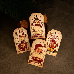 50pcs Christmas Gift Labels Cards with Hemp Rope - Tree Decoration
