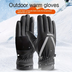 Winter Warm Gloves Outdoor Cycling Ski Gloves With Reflective Strips