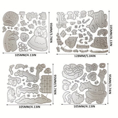 Santa Claus Christmas Metal Cutting Dies Stencil Template Scrapbooking