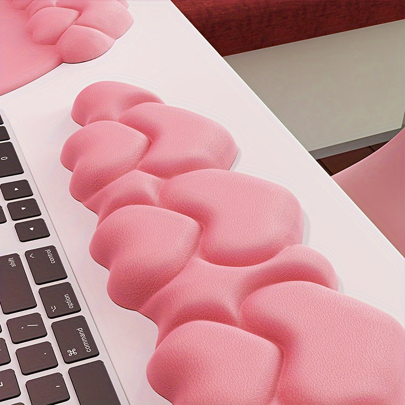 Heart Shape Mouse Pad with Wrist Rest and Keyboard Wrist Rest