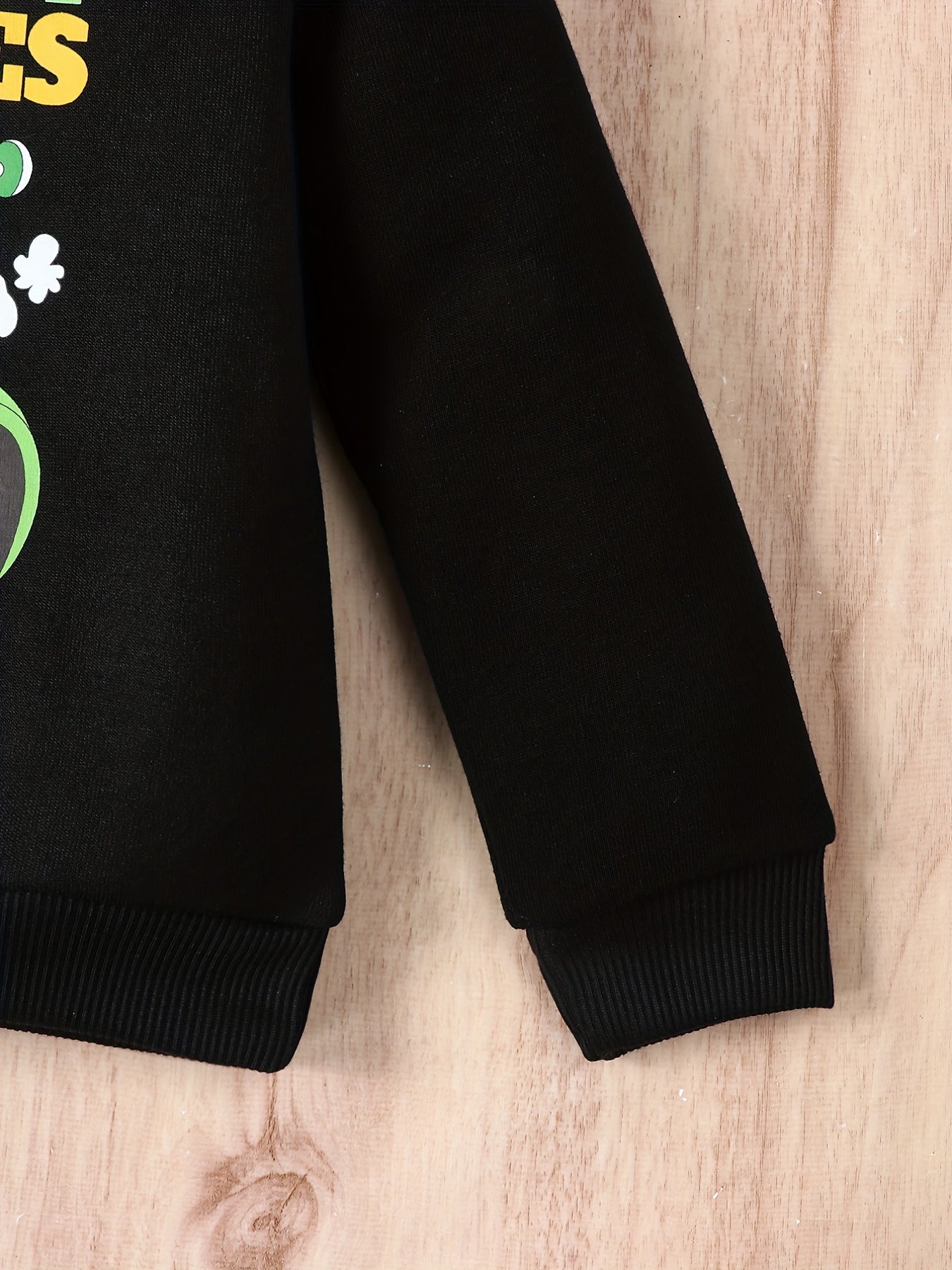 Excavator Pattern Kid's Thermal Sweatshirt Long Sleeve Top