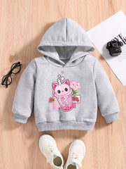 Baby Cartoon Graphic Sweatshirt Kids Hoodie