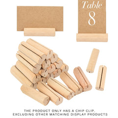 20pcs Wedding Party Table Number Name Sign Wooden Business Card Holder
