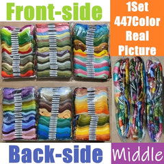 447 Colors Embroidery Thread 8M Cross Stitch Thread Sewing Skeins