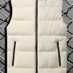 Men's Warm Winter Zipper Pockets Down Vest
