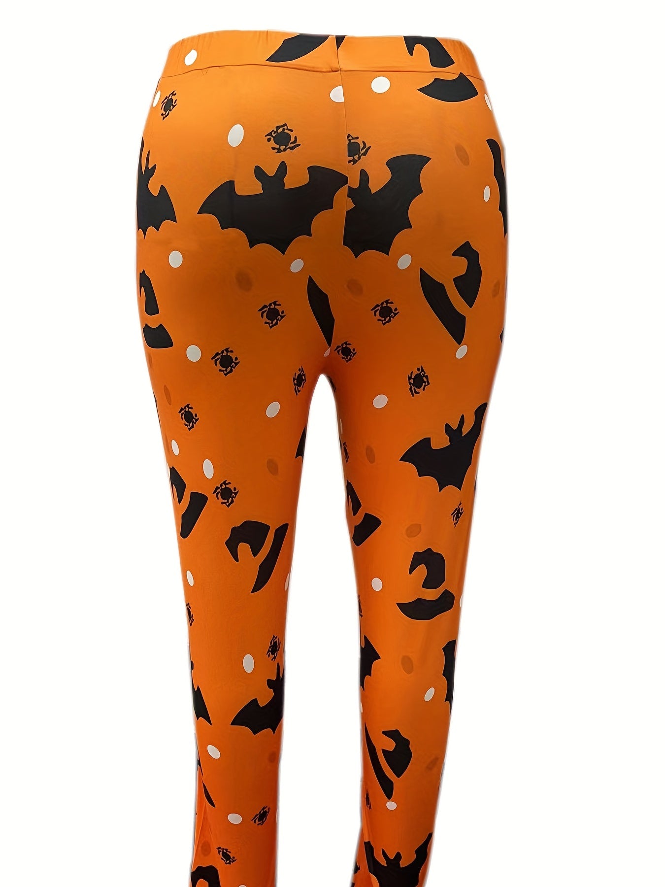 Women's Plus Size Bat Print Stretch Skinny Leggings