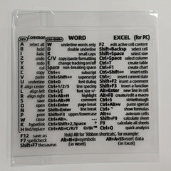 Transparent PVC Excel Shortcut Key Sticker with Adhesive