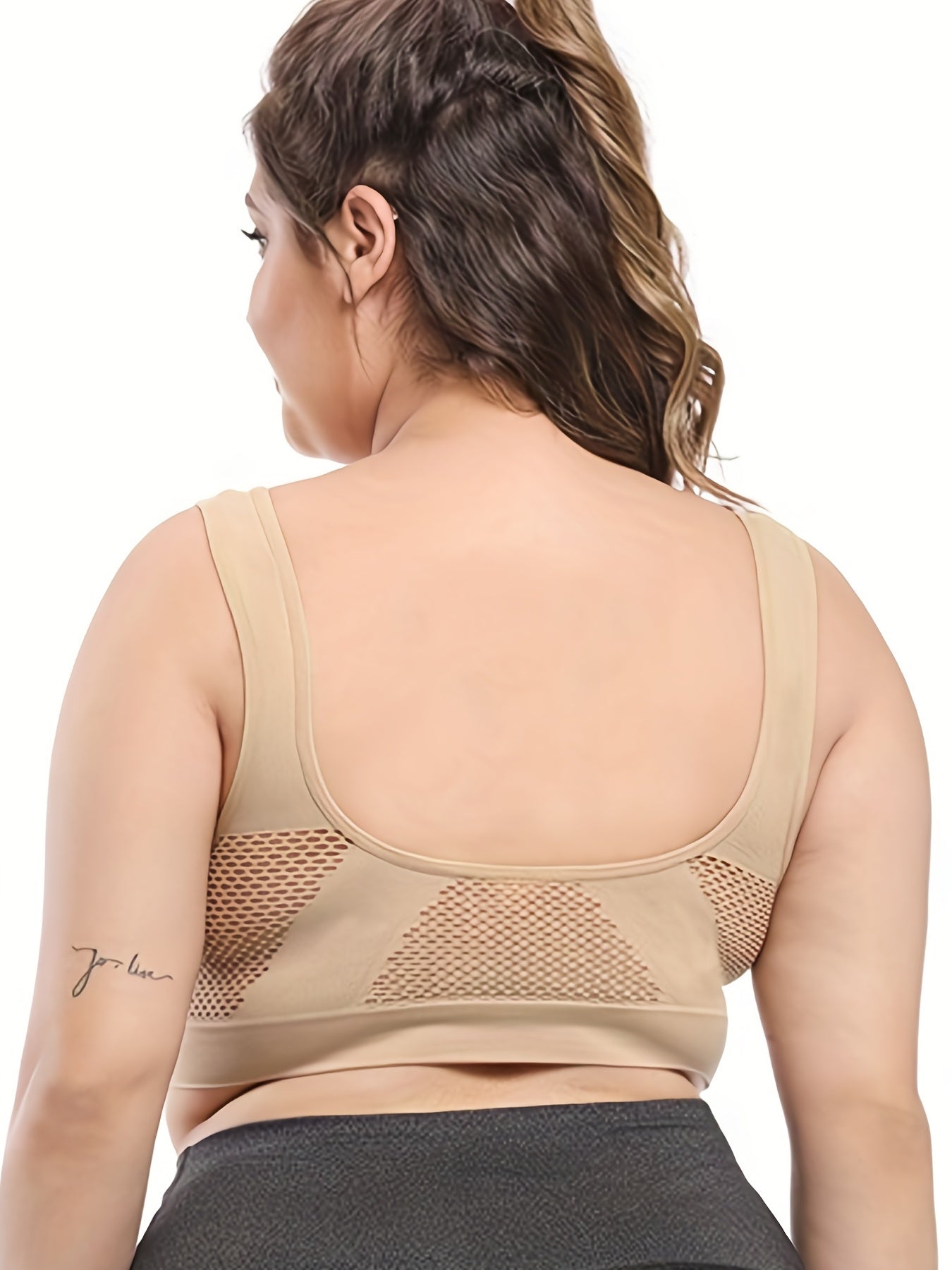 6 Pack Plus Size Sports Bra Set Women's Plus Solid Basic Yoga Bra Six Piece Set