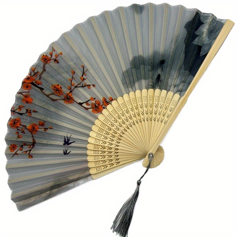 Chinese Style Folding Fan Vintage Painted Fan Dance Accessories