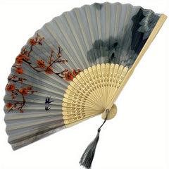 Chinese Style Folding Fan Vintage Painted Fan Dance Accessories