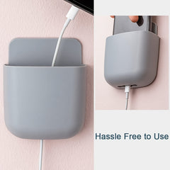 4Pcs Wall Mounted Remote Control Holder Pen Bedside Table Storage Box