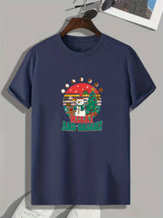 Men's Vintage Style Crew Neck T-Shirt for Spring & Summer