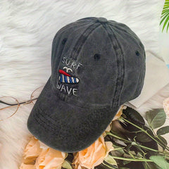Unisex Adjustable Baseball Cap with Letter Embroidery