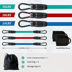 6pcs Ankle Resistance Elastic Training Ropes for Hip Exercise