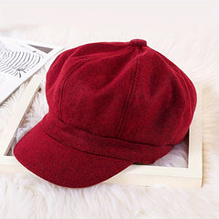 Outdoor Literary Artist Hat Warm Sunshade Octagonal Hat