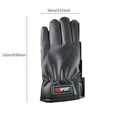 Winter PU Leather Touch Screen Gloves for Motorcycle Riding