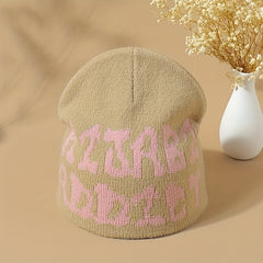 Y2K Multicolor Letter Woolen Hat Street Style