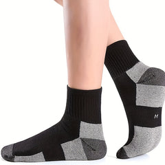 2 Pairs Men's Mid Crew Sport Socks Sweat Absorbing Cotton Blend