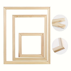 2pcs Wooden Desktop Picture Frame for Wall Hanging DIY Solid Wood