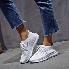 Women's Knitted Sports Shoes Breathable Low Top Sneakers