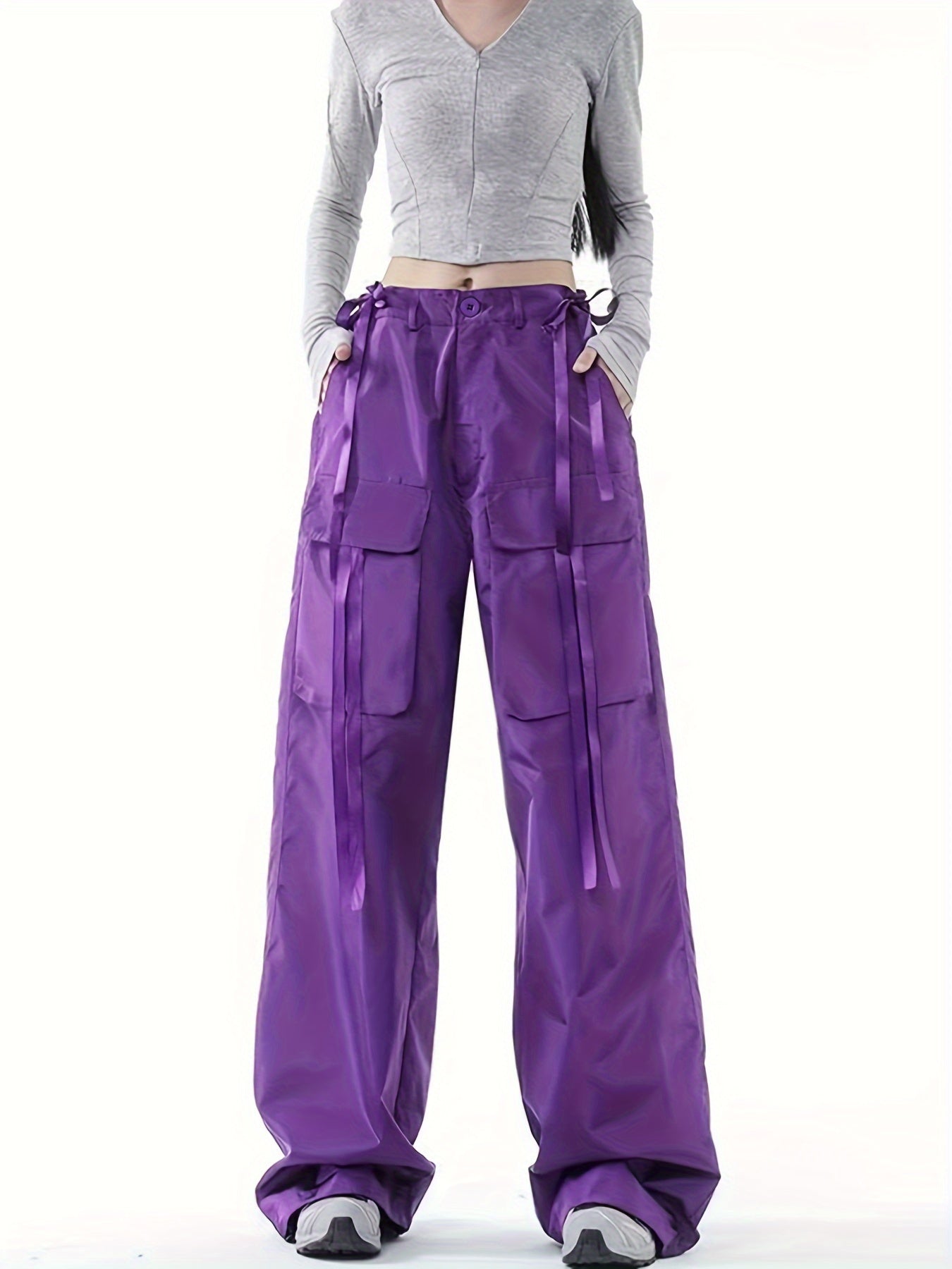 High Waist Sports Cargo Pants Women Activewear