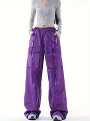High Waist Loose Fit Cargo Pants Women's Activewear