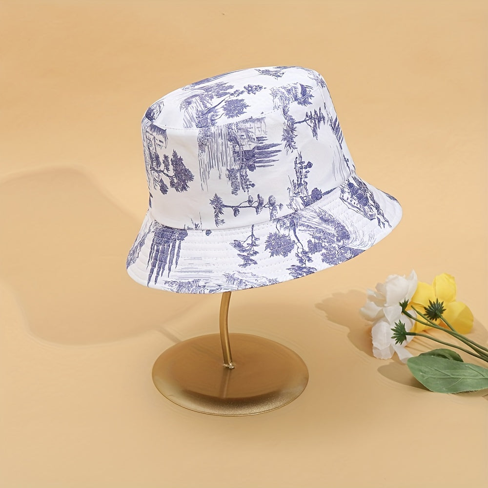 Sunshade Sunscreen Double-sided Bucket Hat for Adult