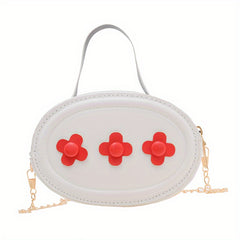 Girls' Flower Crossbody Bag Oval Shape